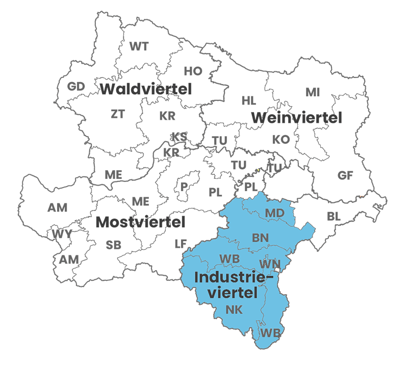 Sumna Einsatzgebiet im Industrieviertel in Niederösterreich